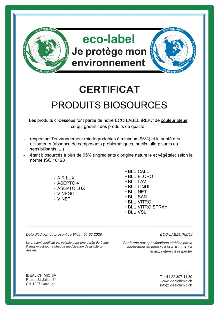 Certificat Eco-Label 03.2026